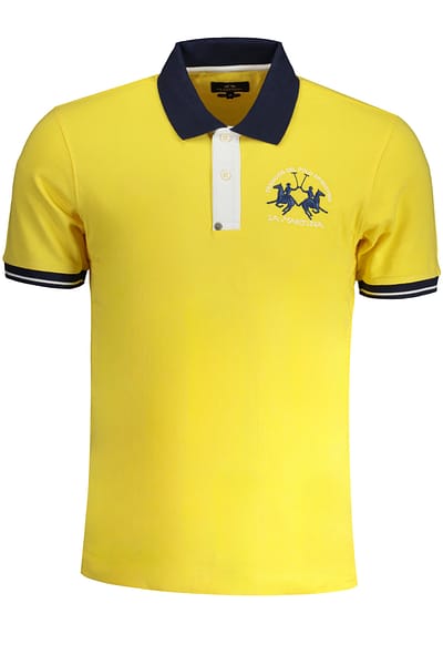 LA MARTINA YELLOW MEN'S SHORT SLEEVED POLO SHIRT