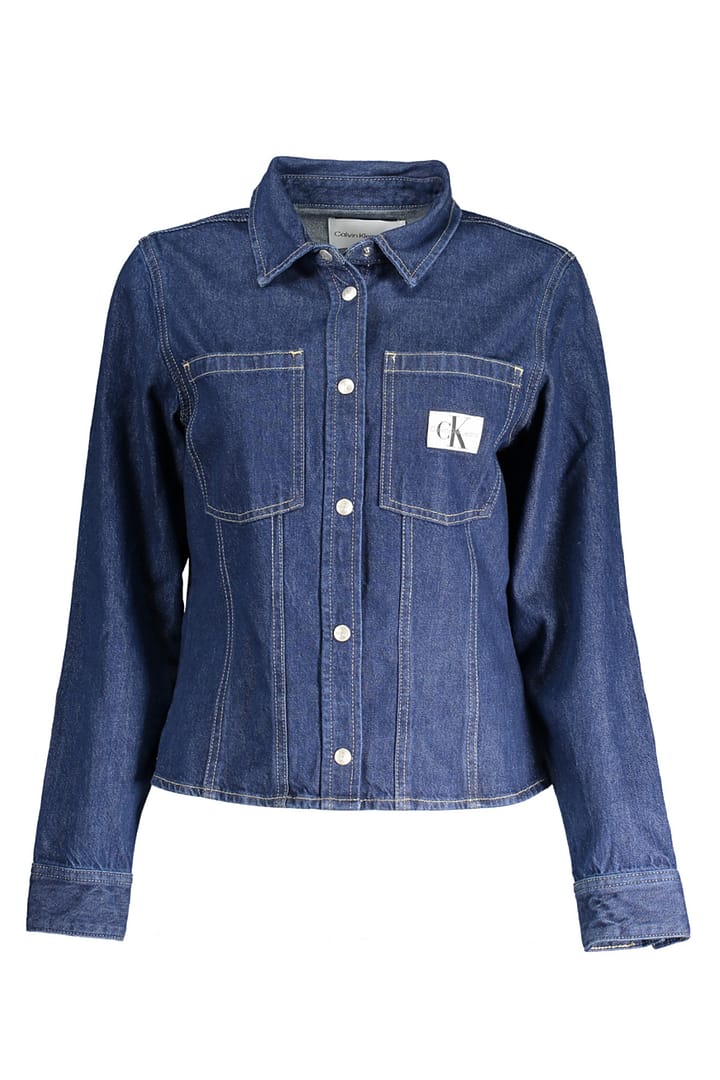 CALVIN KLEIN WOMEN'S LONG SLEEVE SHIRT BLUE