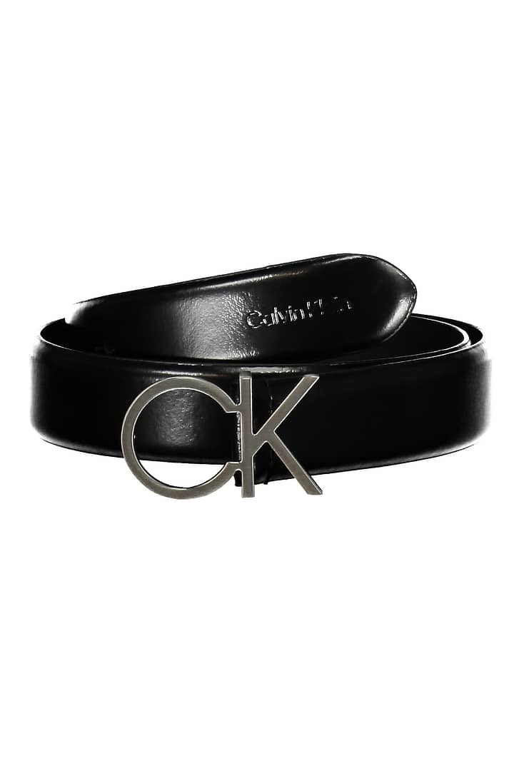 CALVIN KLEIN MEN'S BLACK LEATHER BELT