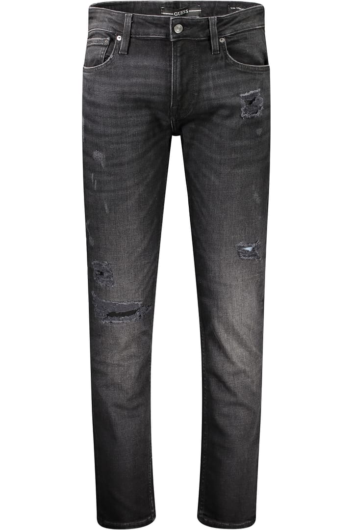 GUESS JEANS MEN'S DENIM JEANS BLACK