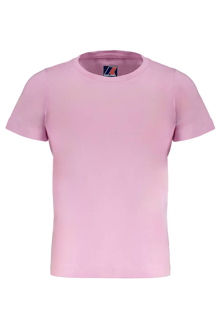 PINK K-WAY SHORT SLEEVED T-SHIRT FOR GIRLS