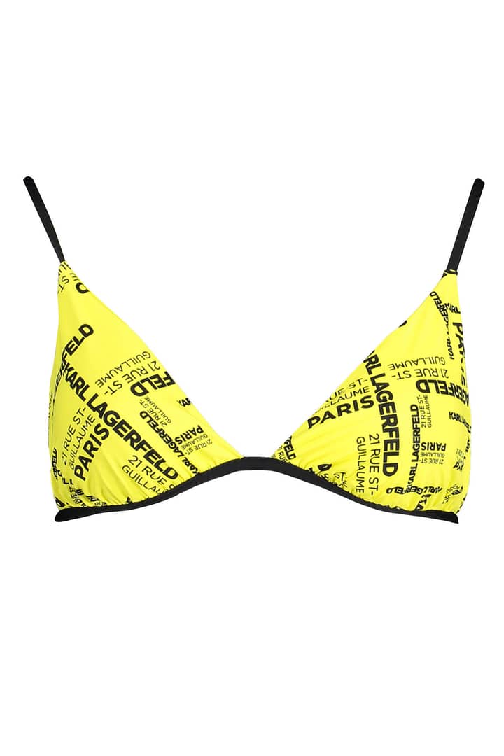 KARL LAGERFELD BEACHWEAR TOP WOMEN'S COSTUME YELLOW
