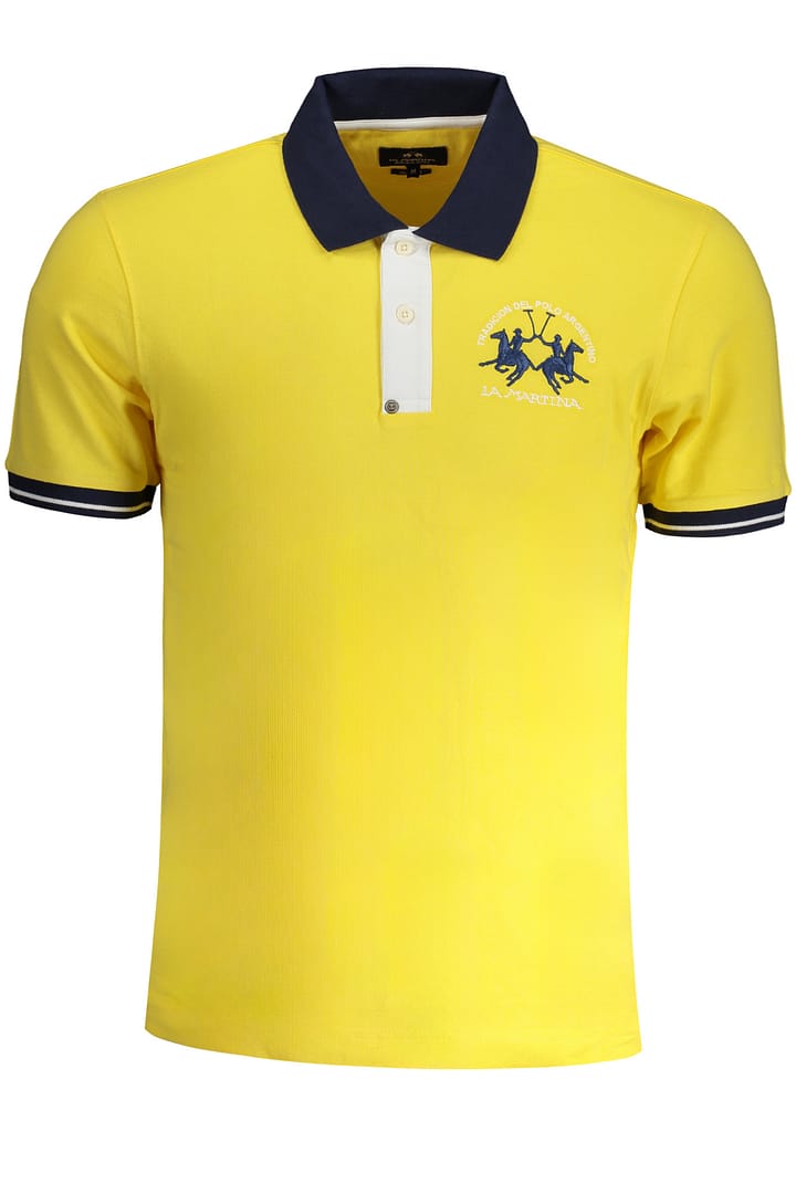 LA MARTINA YELLOW MEN'S SHORT SLEEVED POLO SHIRT