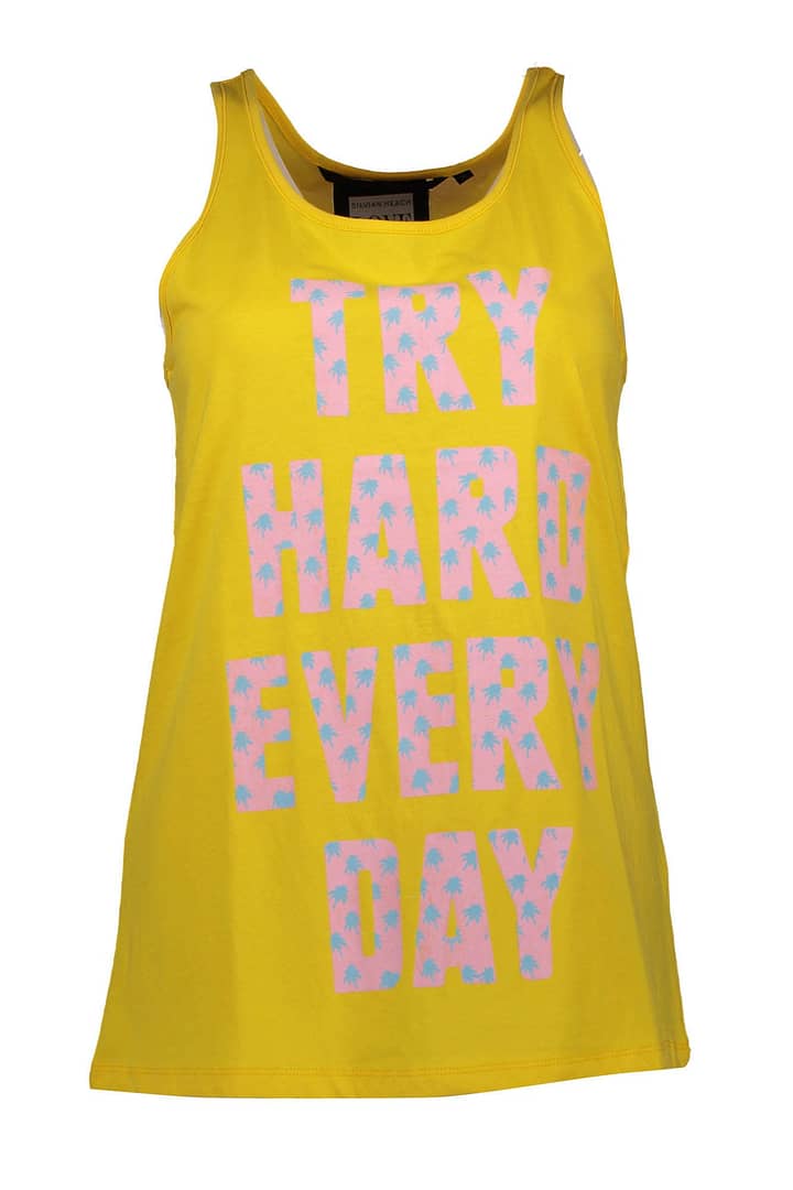 SILVIAN HEACH YELLOW WOMEN'S AMERICAN TANK