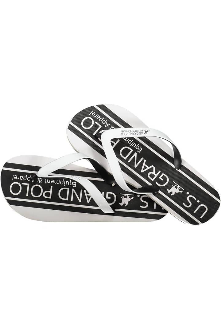 US GRAND POLO MEN'S SHOE SLIPPERS WHITE