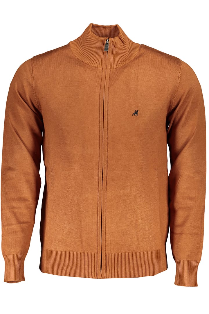 US GRAND POLO CARDIGAN MEN'S BROWN