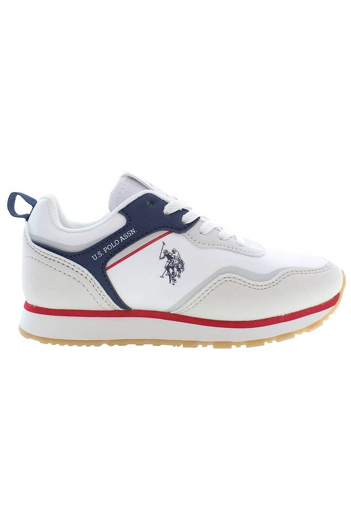 US POLO BEST PRICE WHITE KID SPORTS SHOE